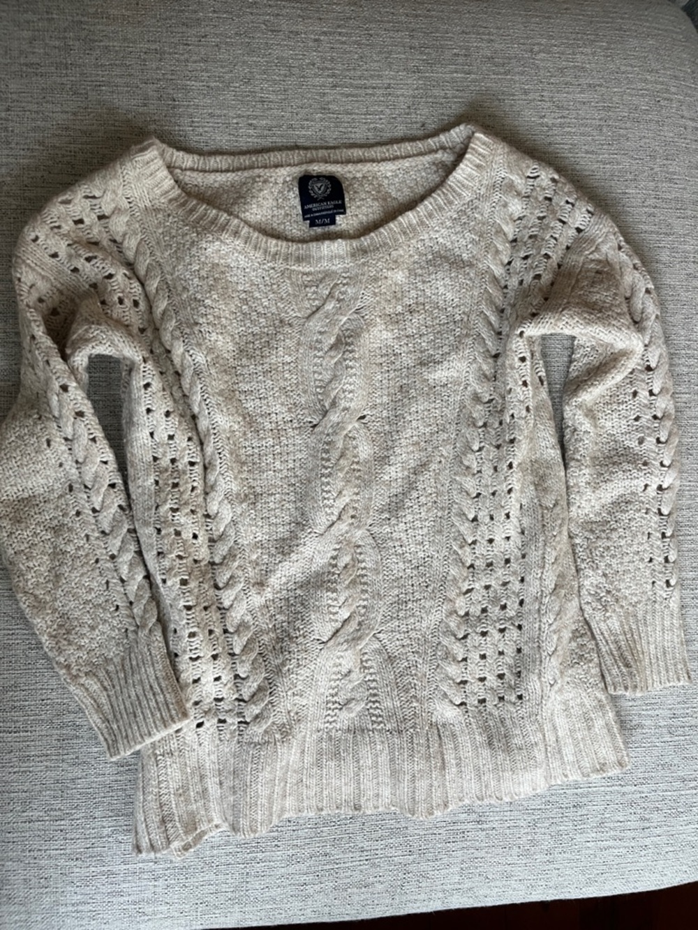 Cozy Cream Cable-Knit wool blend Women's Sweater